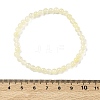 Natural Golden Silk Jade Round Beaded Stretch Bracelets for Women BJEW-F535-01A-5