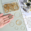 100pcs 5 Styles Brass Linking Rings KK-SP0002-19-3