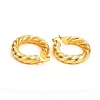 Brass Hoop Earrings EJEW-F250-01-G-2