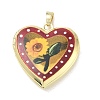 Printed Brass Locket Pendants KK-CBA9B3D-01G-04-1
