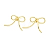 Bowknot Rack Plated Brass Stud Earrings for Women EJEW-Z051-10A-G-1