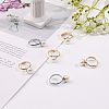 CHGCRAFT 20Pcs 2 Colors Adjustable Brass Rings Findings DIY-CA0005-56-5