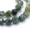 Natural Moss Agate Beads Strands G-F523-37-10mm-3