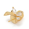 925 Sterling Silver Pave Clear Cubic Zirconia Flower Pendant Bails STER-P068-05G-2