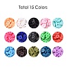 150G 15 Colors Handmade Polymer Clay Beads CLAY-JP0001-13-8mm-2