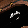 Adjustable Brass Micro Pave Clear Cubic Zirconia Finger Rings WGD9C30-01-2