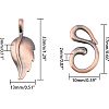 Brass Hook Clasps KK-FH0001-40-2