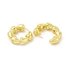Brass Trapezoid Wrap Hoop Earrings for Women EJEW-E273-18LG-2