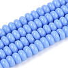 Opaque Spray Painted Glass Beads GLAA-ZX008-4mm-18W-1