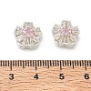 Brass Micro Pave Cubic Zirconia Beads CU-CBA3F77-08S-02-3
