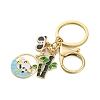 Rack Plating Panda Zinc Alloy Enamel Pendant Keychain KEYC-G064-01B-2