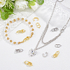 10Pcs 2 Colors Brass Fold Over Clasps KK-PH0014-44-4