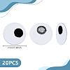 20Pcs Eyes Polyester Embroidery Iron on/Sew on Patches DIY-GA0010-06A-02-2