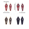 20Pcs 4 Colors Zinc Alloy Enamel Pendants ENAM-CJ0001-107-2