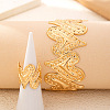 Iron Textured Heart Cuff Bangles & Rings Sets for Women WG0A4C8-01-2