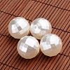 Faceted Round Acrylic Imitation Pearl Beads OACR-O002-3478-1