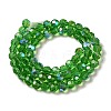 Electroplate Transparent Glass Beads Strands EGLA-A035-T8mm-L11-2