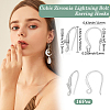 16Pcs Brass Cubic Zirconia Earring Hooks KK-BBC0027-64P-2