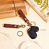 AHADERMAKER 2 Sets PU Leather Keychain KEYC-GA0001-23-5