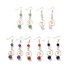 Natural Mixed Stone Dangle Earrings EJEW-JE05095-1
