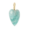 Natural Flower Amazonite Pendants G-C290-01A-1