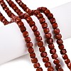 Natural Red Jasper Beads Strands G-N342-130-4