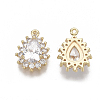 Brass Micro Pave Cubic Zirconia Pendants KK-S354-069-NF-2