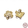 Real 18K Gold Plated 5-Petal 925 Sterling Silver Bead Caps STER-M100-17-3