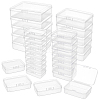 32Pcs 4 Styles Transparent Plastic Storage Boxes CON-BC0007-95-1