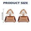 2Pcs K9 Glass Triangle with Trapezoid Dangle Stud Earrings EJEW-LP0004-61-2