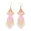 Angel Handmade Glass Seed Beads Dangle Earrings EJEW-MZ00538-03-2
