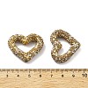 Heart Shape Polymer Clay Rhinestone Beads CLAY-NH0001-09B-06-4