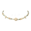 Ocean Starfish Turtle Dyed Synthetic Turquoise & Natural Amazonite & Rose Quartz & Shell Heishi Beaded Necklaces for Women NJEW-JN06096-2