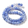 Frosted Natural Weathered Agate Beads Strands G-F367-8mm-01-5