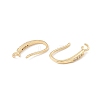 Brass Micro Pave Clear Cubic Zirconia Earring Hooks KK-G415-27G-2