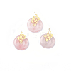 Natural Rose Quartz Pendants G-E088-03P-05-2