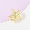 Ocean Theme Brass Cuff Rings RJEW-C135-01G-01-1