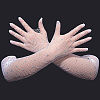 Polyester Mesh Long Gloves AJEW-WH20020-003A-3