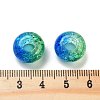 Two Tone Transparent Crackle Acrylic European Beads TACR-P009-B01-11-3