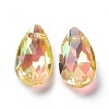 Faceted Teardrop Glass Pendants GLAA-O008-A17-3
