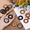 8 Bags 2 Colors Imitation PU Leather Eeyelet Patch PURS-CL0001-34G-3