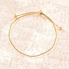 Adjustable 304 Stainless Steel Snake Chain Slider Bracelets for Women BJEW-D460-03G-2