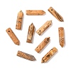 Natural Picture Jasper Pointed Pendants G-D460-01D-1