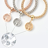 3Pcs 3 Colors Zinc Alloy Charm Bracelets BJEW-SC0001-56-3
