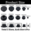 30Pcs 5 Styles Silicone Hole Plugs AJEW-GF0011-63C-2