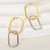 925 Sterling Silver Dangle Hoop Earrings for Women EJEW-F317-29GP-2