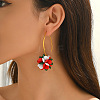 Brass Acrylic Dangle Earrings FS-WGAD9BB-01-2