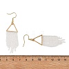 3 Pairs 3 Colors Glass Beaded Dangle Earrings EJEW-MZ00749-7