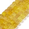Natural Yellow Fluorite Beads Strands G-G053-B07-01-1