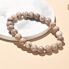 Natural Maifanite/Maifan Stone Bead Stretch Bracelets X-BJEW-K212-B-044-7